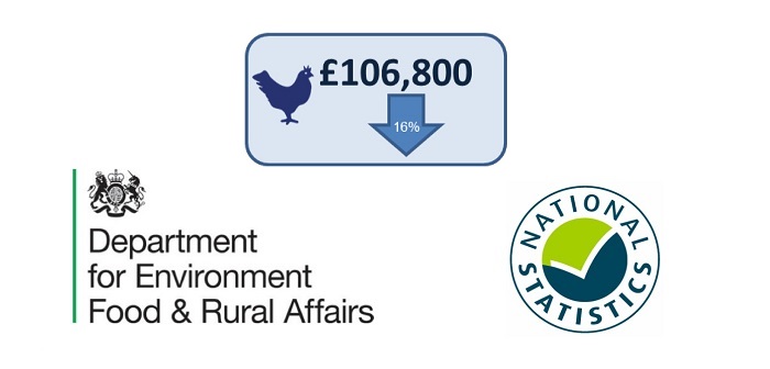 English poultry farm incomes fell by 16% in 2015/16