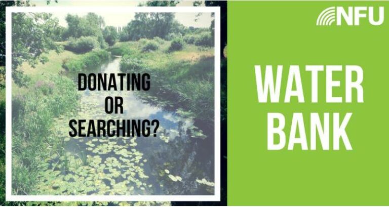 NFU Water Bank launched to help farmers during agricultural drought