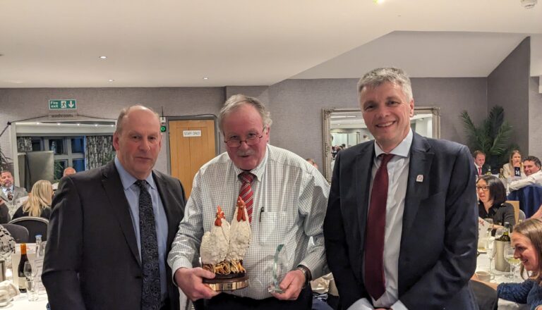 Charles Bourns given award for services to poultry industry