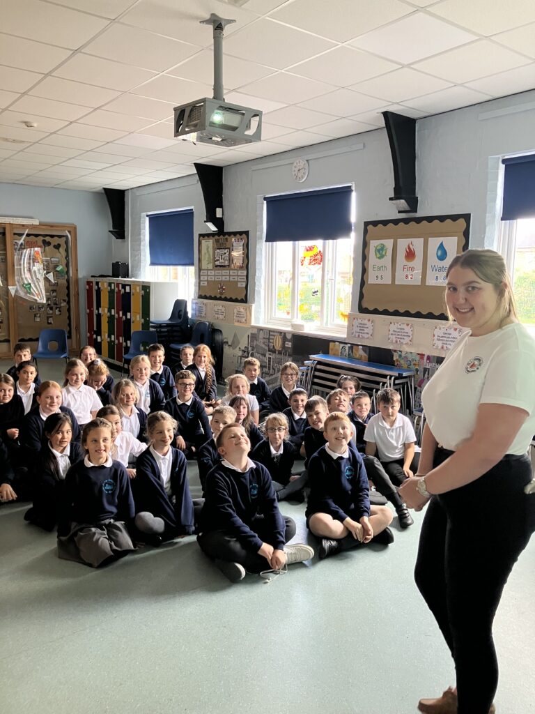 Fairburn’s visits primary school to teach children about eggs