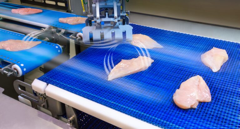 Labour-saving robot positions poultry products for precision cutting